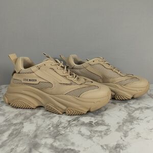 Steve Madden Possession Women's Tan Chunky Sneakers Size 9.5M